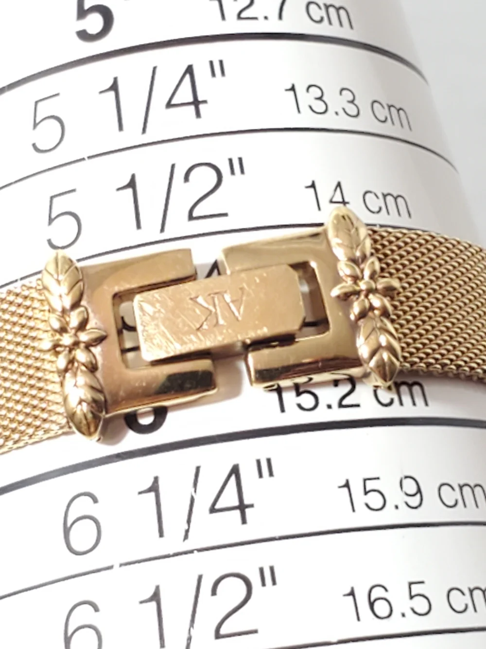 Vintage Anne Klein Gold Tone Tank Watch Swiss Parts Ronda 1 Jewel Movement Women